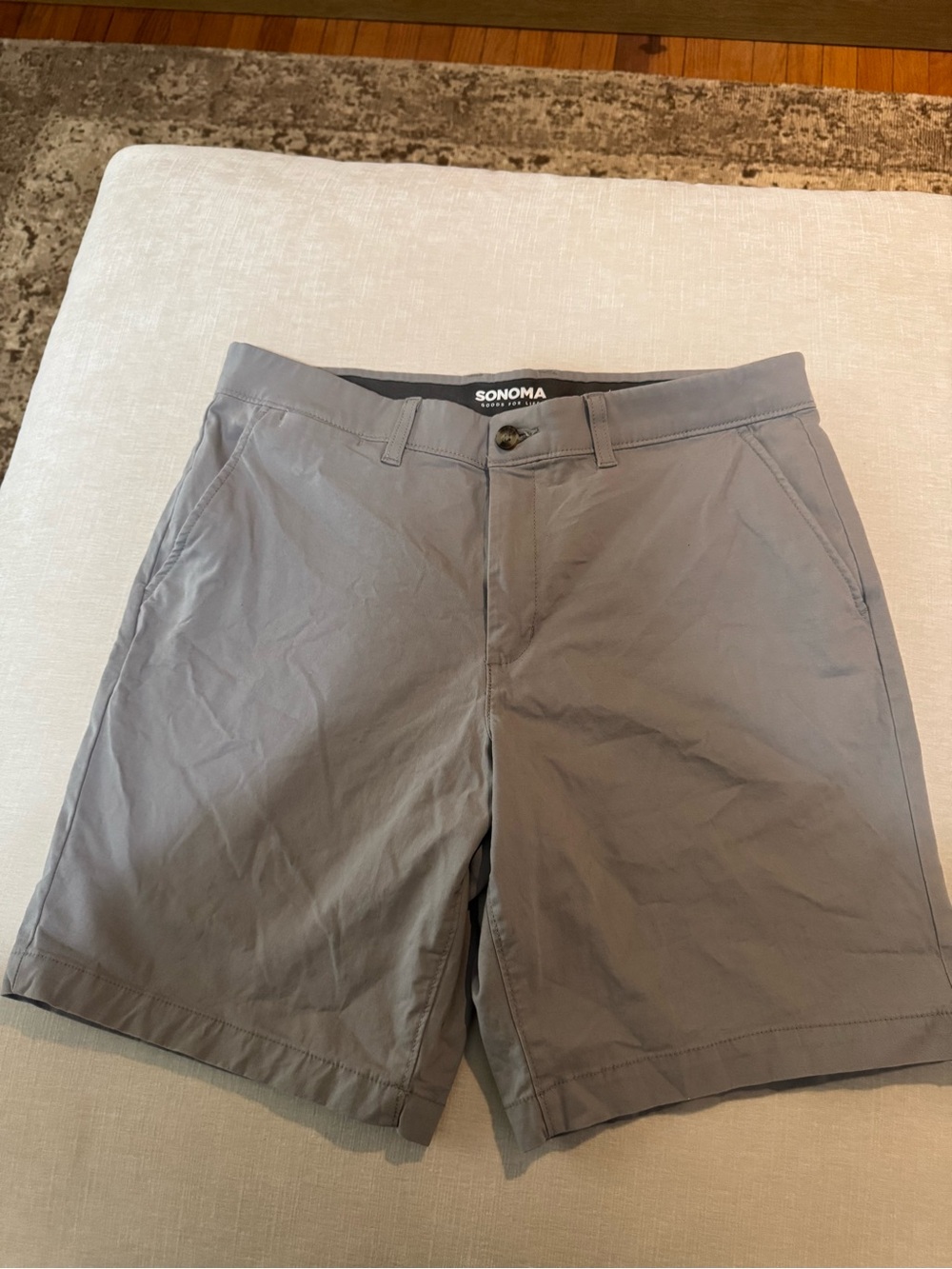 Sonoma Men's Light Gray Flat Front Shorts